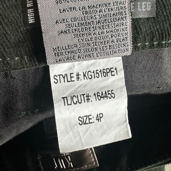 Kut from the Kloth Meg Corduroy Fab Ab Wide Leg Dark Forest Green 4 Petite - Picture 10 of 14